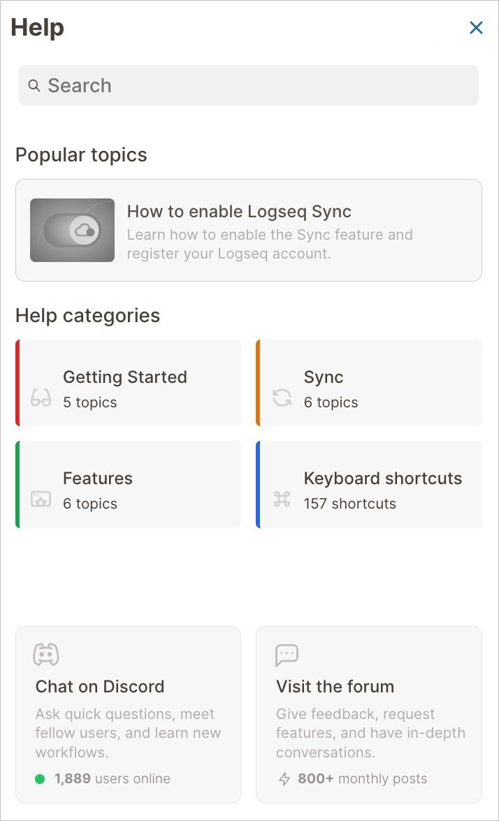 Logseq 0.9.14: Better Sidebars and Smart Merge for Sync